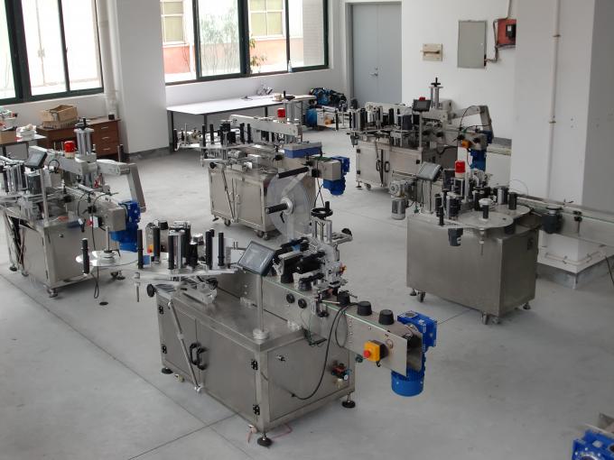 角型ボトル両面横型ラベル機レギュラーまたはイレギュラーコンテナ