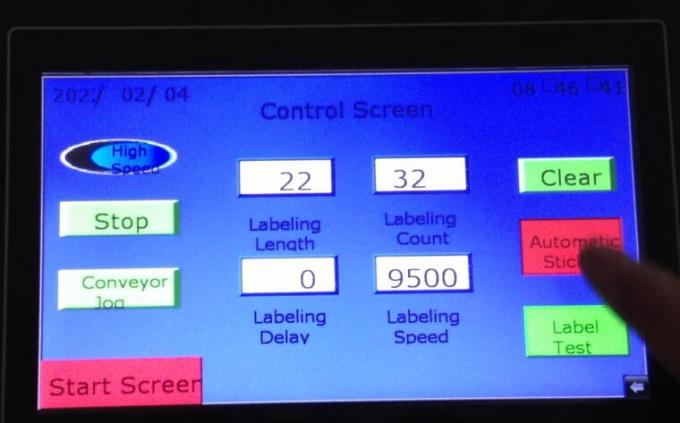 ターンテーブル付きオブジェクト検出マジックアイ自動両面ステッカーラベリングマシン