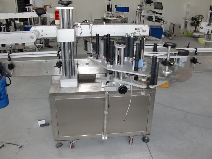 プラスチックおよびガラス瓶PLC制御自動両面ステッカーラベル付け機サーボモーター