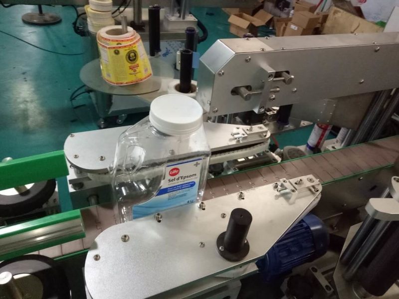 中国SUS304キャビネット両面スクエアボトルステッカーラベリングマシン、パーソナルケア製品サプライヤー